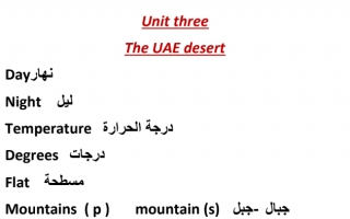 أوراق عمل الوحدة الثالثة Unit 3 اللغة الإنجليزية الصف الرابع الفصل الأول