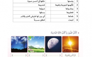 أوراق عمل درس سورة الشمس تربية إسلامية الصف الثاني - نموذج 3