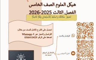حل مراجعة حسب الهيكل الوزاري العلوم المتكاملة الصف الخامس عام الفصل الثالث