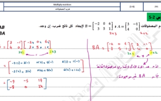مراجعة أسئلة هيكل امتحان الرياضيات مع الحل الصف الحادي عشر متقدم الفصل الثاني