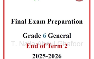 مراجعة Final Exam Preparation اللغة الإنجليزية الصف السادس الفصل الثاني