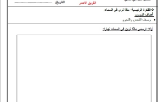 أوراق عمل مجموعات السماء العلوم المتكاملة الصف الأول الفصل الثالث