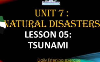 حل درس tusnami اللغة الانجليزية الصف التاسع
