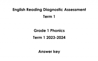 امتحان Reading Diagnostic Assessment اللغة الإنجليزية الصف الأول الفصل الأول 2023-2024