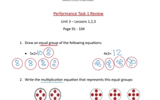 ورقة عمل Unit 3 Lessons 1,2,3 الرياضيات منهج انجليزي الصف الثالث الفصل الأول