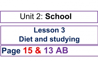 حل درس Diet and studying اللغة الإنجليزية الصف السادس