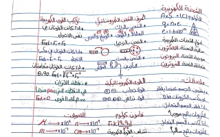 تلخيص قوانين فيزياء الصف الثاني عشر عام الفصل الأول