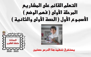 المرحلة الأولى فهم الوضع الأسبوع الأول الحصة الأولى والثانية اللغة العربية الصف الثامن الفصل الثاني