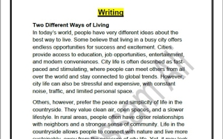 ورقة عمل Writing اللغة الإنجليزية الثاني عشر