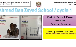 مراجعة صفحات الهيكل الوزاري العلوم المتكاملة الصف الرابع