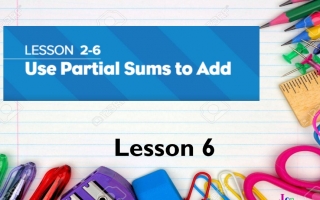 حل درس Use partial sum to add الرياضيات منهج انجليزي الصف الثالث