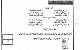 امتحان نهاية الفصل لغة عربية الصف السادس الفصل الأول - نموذج 4
