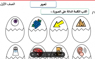 أوراق عمل داعمة في التعبير اللغة العربية الصف الأول الفصل الأول