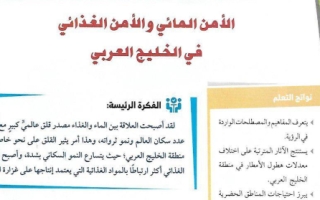 حل درس الأمن المائي والأمن الغذائي في الخليج العربي اجتماعيات حادي عشر