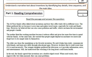 اختبار التقويم الأول Continuous Assessment 1 اللغة الإنجليزية الصف السادس الفصل الثاني