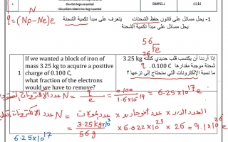 أوراق عمل مراجعة هامة مع الحل هيكل امتحان الفيزياء الصف الثاني عشر متقدم الفصل الأول