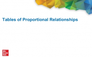 حل درس Tables of Proportional Relationships الرياضيات منهج انجليزي الصف السابع