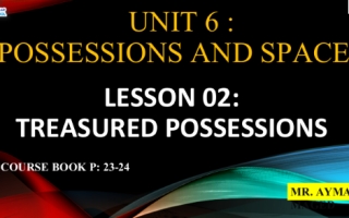 حل درس TREASURED possession اللغة الانجليزية الصف التاسع