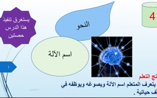 حل درس اسم الآلة لغة عربية  حادي عشر