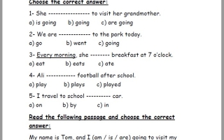 حل امتحان Grammar and Writing اللغة الإنجليزية الصف الخامس الفصل الثالث